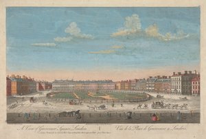 Udsigt over Grosvenor Square, London