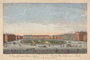 Udsigt over Grosvenor Square, London af Thomas Bowles
