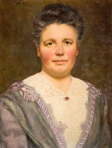 Portræt af Geraldine Cadbury Nee Southall, 1912. af Thomas Bowman Garvie