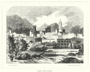 Ivrea, Aosta-dalen (gravering) af Thomas Brabazon Aylmer
