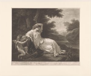 Amor binder den sovende Aglaia til et træ