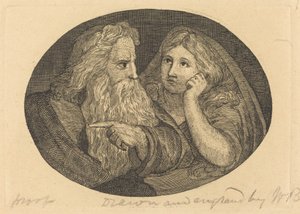 Lear og Cordelia af Thomas Butts, Jr. after William Blake