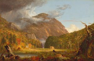 En udsigt over bjergpasset kaldet the Notch of the White Mountains Crawford Notch, 1839. af Thomas Cole