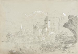 Spiez Slot, Thunersøen af Thomas Cole