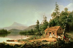 Hjem i skoven, 1847 af Thomas Cole