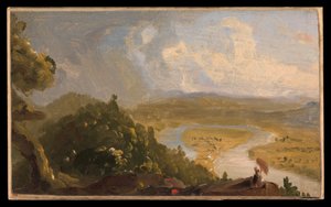 Skitse til Udsigt fra Mount Holyoke, Northampton, Massachusetts, efter et tordenvejr (Flodsløjfen) af Thomas Cole