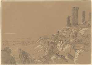 Templerne Juno, Lucina og Concordia - Agrigento, Sicilien af Thomas Cole