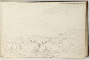 Udsigt over Schroon Mountain Looking North 28. juni af Thomas Cole