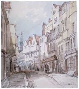 Udsigt over Holywell Street, Westminster, London, 1851. af Thomas Colman Dibdin