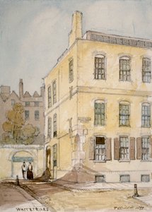 Udsigt over Whitefriars, der viser hjørnet af Lombard Street, City of London, 1851.