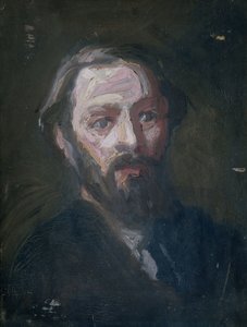 Portræt af billedhuggeren Pier Pander (1864-1919)