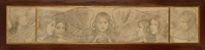 Triptych of Angelsdani af Thomas Cooper Gotch