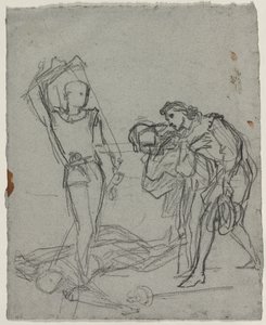 Duel efter Maskebal recto, ca. 1857. af Thomas Couture