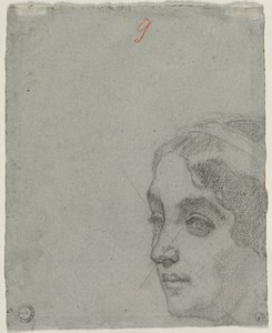 Head of a Woman verso, ca. 1857. af Thomas Couture