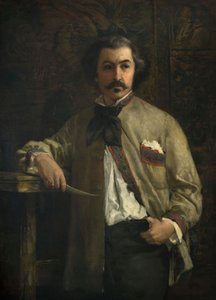 Portræt af Antoine Etex 1808-88, 1855. af Thomas Couture