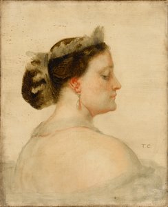 Portræt af Mathilde Bonaparte 1820-1904, fransk prinsesse af Thomas Couture