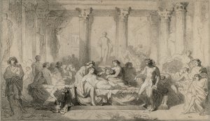 Studie til "Romernes dekadence" af Thomas Couture