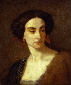 Studie af kvindehoved (Mademoiselle Poinsot) af Thomas Couture