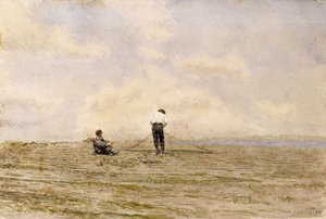 Reparation af nettet, 1882 af Thomas Cowperthwait Eakins