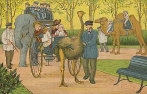 Paris: zoologisk have (farve litho) af Thomas Crane