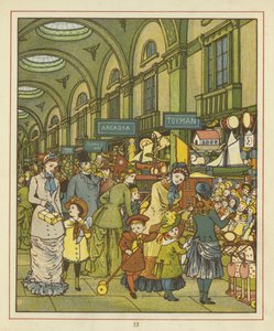 Folk, der shopper i en spillehal af Thomas Crane