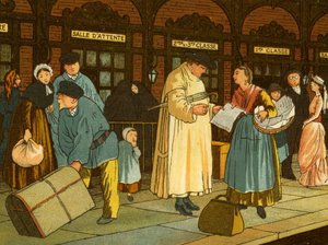 Togperron på station i det nordlige Frankrig af Thomas Crane