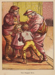 The Beggar Man (farvelagt kobberstik)