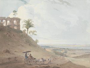 Ruiner på Peer Pahar, nær Monghi, Bihar af Thomas Daniell