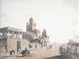 Street Scene, fra "Views in Calcutta" af Thomas Daniell, 1786-1788 af Thomas Daniell