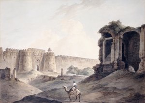 Purana Qila, Delhi, af Thomas Daniell