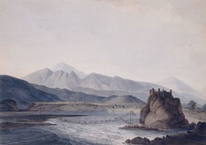 Rebbroen, Srinagar, Garhwal, Uttar Pradesh, af Thomas Daniell