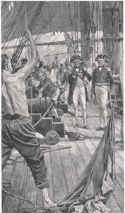 Hoisting the Famous Signal, illustration fra 