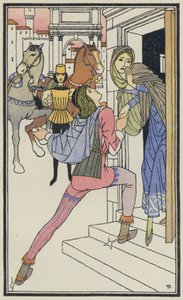 Illustration til Boccaccios Dekameron (farvelitografi)
