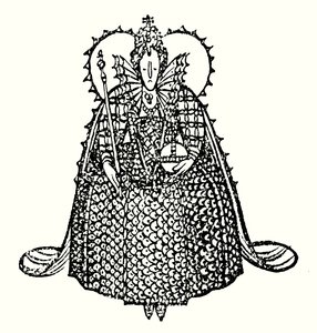 Dronning Elizabeth I (litografi) af Thomas Derrick