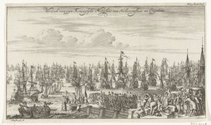 Vilhelm III af Hellevoetsluis afrejse til England, 1688 Hans Kongelige Højhed af Hellevoetsluis afgang efter England (titel på objekt) af Thomas Doesburgh