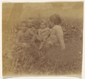 [Frances Eakins Crowell og fire af hendes børn] af Thomas Eakins
