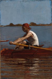 John Biglin i en enkeltsculler af Thomas Eakins