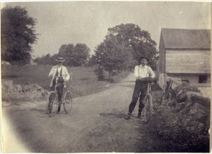 Samuel Murray og Benjamin Eakins på cykler af Thomas Eakins