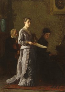 Synger en patetisk sang, 1881. af Thomas Eakins