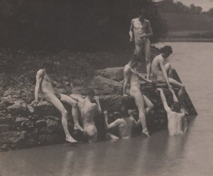 Studie til "Svømning" af Thomas Eakins