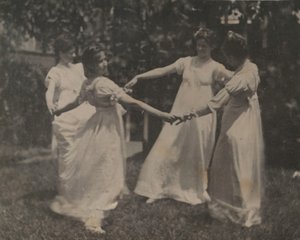 Susan Hannah Macdowell, Uidentificeret pige, Elizabeth Macdowell og muligvis Mary Macdowell..., ca. 1 af Thomas Eakins