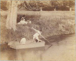 To drenge leger ved bækken, 4. juli 1883 af Thomas Eakins