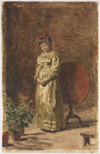 Ung pige i meditation af Thomas Eakins