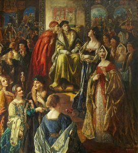 Kong Henrik VII bøder Bristol-borgerne, fordi deres koner var så fint klædt af Thomas Edwin Mostyn
