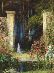 Den gamle port (olie på lærred) af Thomas Edwin Mostyn