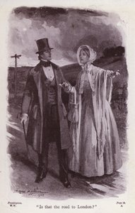Illustration til The Woman In White af Wilkie Collins (litho)