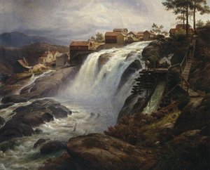 Haugfoss af Thomas Fearnley