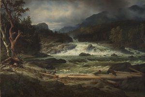 Labrovandfaldet ved Kongsberg af Thomas Fearnley