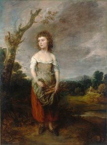 En bondepige samler tøser i en skov af Thomas Gainsborough