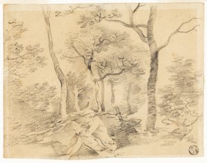 Gainsborough Sketching in Woods af Thomas Gainsborough
